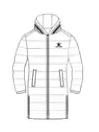 Детский пуховик KELME Girl's Mid-Length Down Jacket White