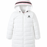 Детский пуховик KELME Girl's Mid-Length Down Jacket White - Детский пуховик KELME Girl's Mid-Length Down Jacket White