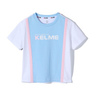 Детская футболка KELME Girls Short Sleeve T-Shirt (White/Light Blue) - Детская футболка KELME Girls Short Sleeve T-Shirt (White/Light Blue)