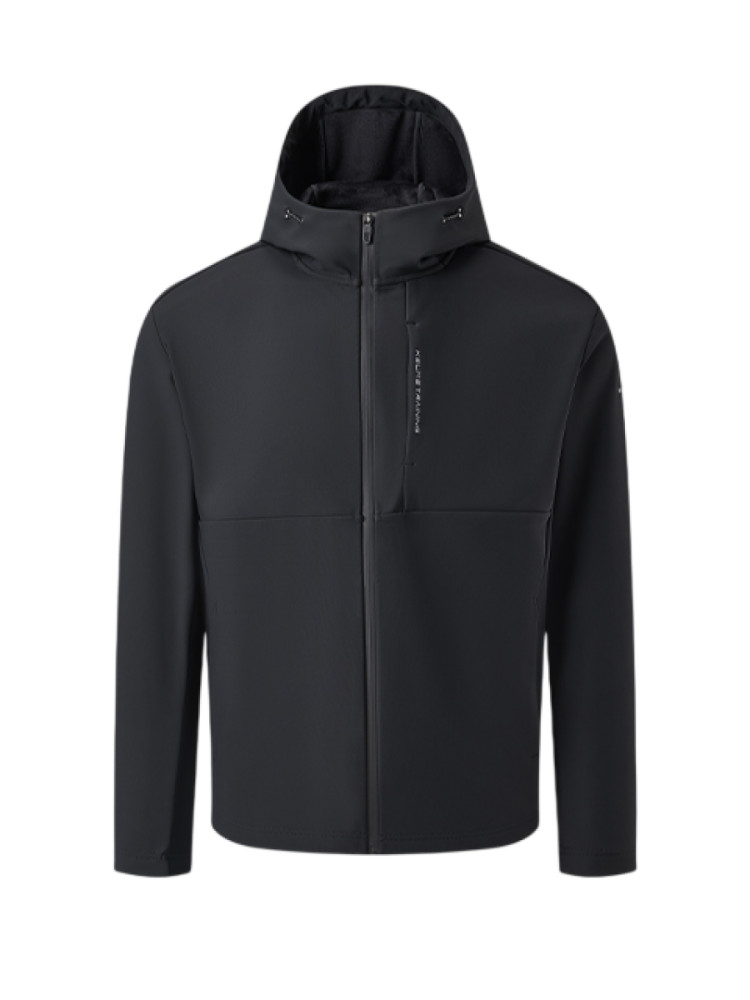 Демисезонная куртка KELME Hooded Fleece-lined Knit Cardigan Black