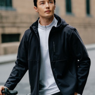 Демисезонная куртка KELME Hooded Fleece-lined Knit Cardigan Black - Демисезонная куртка KELME Hooded Fleece-lined Knit Cardigan Black