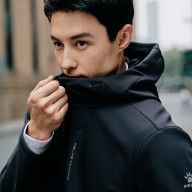 Демисезонная куртка KELME Hooded Fleece-lined Knit Cardigan Black - Демисезонная куртка KELME Hooded Fleece-lined Knit Cardigan Black