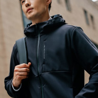 Демисезонная куртка KELME Hooded Fleece-lined Knit Cardigan Black - Демисезонная куртка KELME Hooded Fleece-lined Knit Cardigan Black