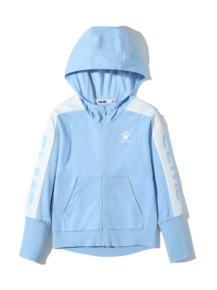 Детская олимпийка KELME Cardigan Sweater For Girls Light Blue