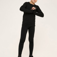 Детское термобелье (верх) утепленное KELME Tech Fit Long Sleeve (Thick) Kids Black - Детское термобелье (верх) утепленное KELME Tech Fit Long Sleeve (Thick) Kids Black