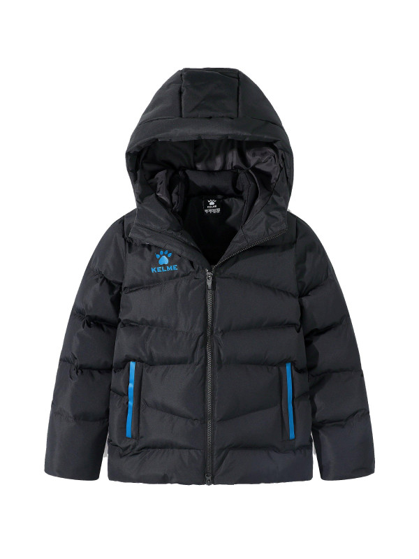 Пуховик KELME Children's Short Jacket (Black/Light Blue)