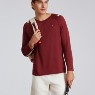 Лонгслив KELME Crew Neck Long-sleeved T-shirt Burgundy - Лонгслив KELME Crew Neck Long-sleeved T-shirt Burgundy
