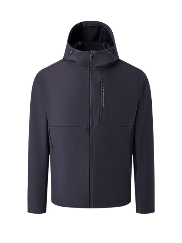Демисезонная куртка KELME Hooded Fleece-lined Knit Cardigan Dark Blue
