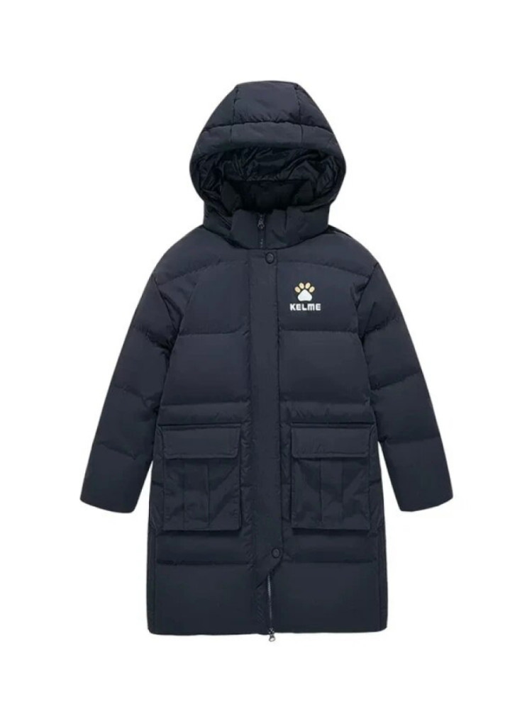 Детский пуховик KELME Mid Length Down Jacket Dark Blue