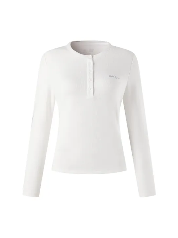 Женский лонгслив KELME Crew Neck Long-Sleeved T-Shirt Ivory White