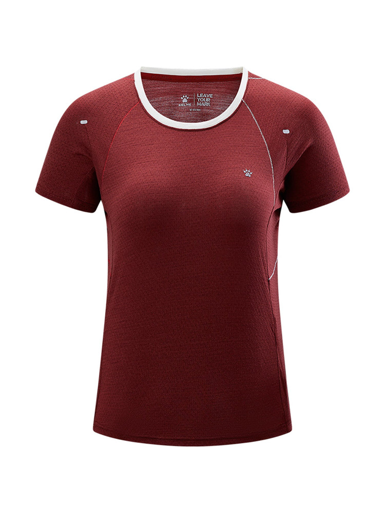 Футболка KELME Crew Neck Short-sleeved T-shirt Burgundy