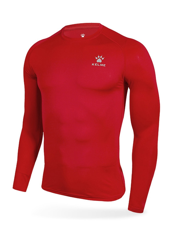 Детское термобелье (верх) утепленное KELME Tech Fit Long Sleeve (Thick) Kids Red