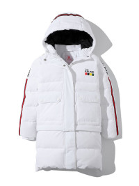 Детский пуховик KELME Girl's Thick Mid-Length Down Jacket White