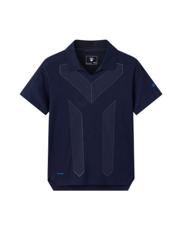 Детская футболка KELME Short-sleeved Polo Shirt Dark Blue