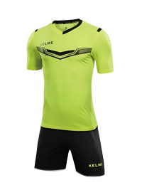 Детская футбольная форма KELME Short Sleeve Football Set Kids (Light Green/Black)