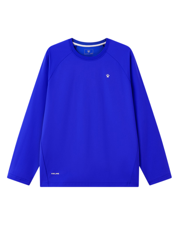 Детский лонгслив KELME Crew Neck Long-sleeved T-shirt Blue