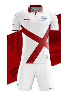 Футбольная форма KELME Alaves Away Game Suit T-Shirt Domestic Size White