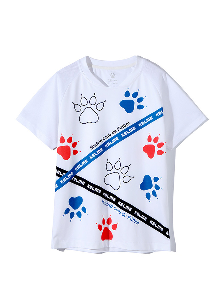 Детская футболка KELME Boys Football Short Sleeve T-Shirt White