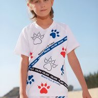 Детская футболка KELME Boys Football Short Sleeve T-Shirt White - Детская футболка KELME Boys Football Short Sleeve T-Shirt White