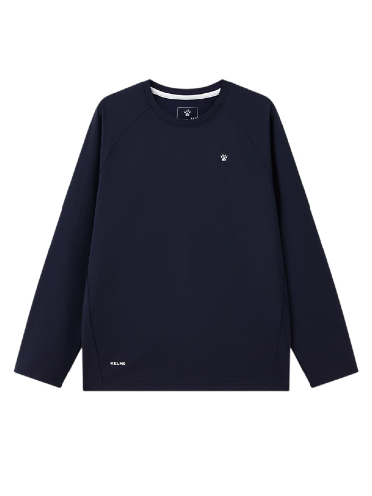 Детский лонгслив KELME Crew Neck Long-sleeved T-shirt Dark Blue