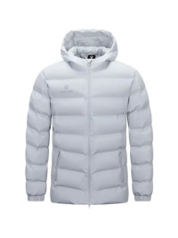 Пуховик KELME Hooded Short Cotton Jacket Light Gray
