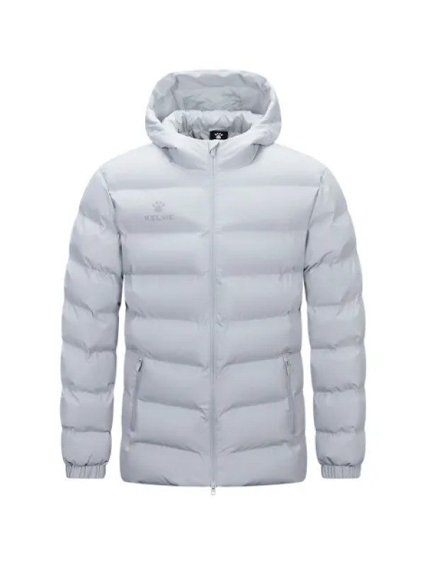 Пуховик KELME Hooded Short Cotton Jacket Light Gray