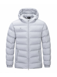 Пуховик KELME Hooded Short Cotton Jacket Light Gray