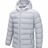 Пуховик KELME Hooded Short Cotton Jacket Light Gray - Пуховик KELME Hooded Short Cotton Jacket Light Gray