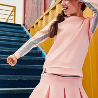 Детский свитшот KELME Girls Long Sleeve T-Shirt Pink - Детский свитшот KELME Girls Long Sleeve T-Shirt Pink