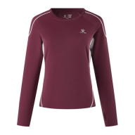 Женский лонгслив KELME Crew Neck Long-Sleeved T-Shirt Cherry Red - Женский лонгслив KELME Crew Neck Long-Sleeved T-Shirt Cherry Red