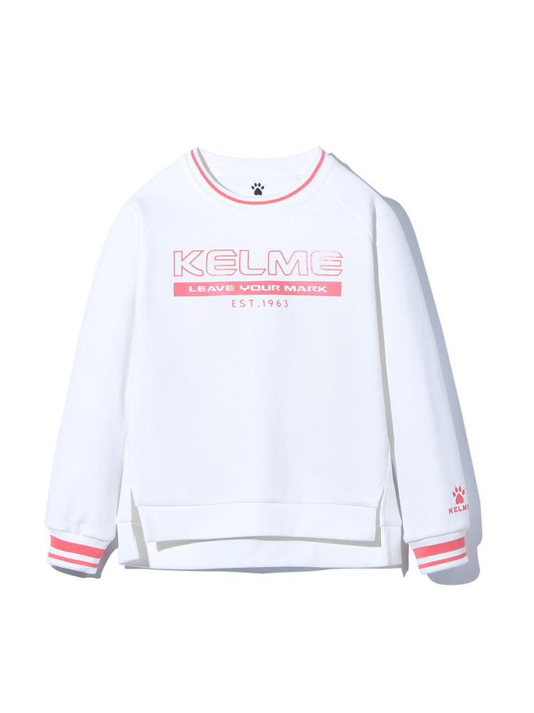 Детский свитшот KELME Girl's Round Neck Sweater White