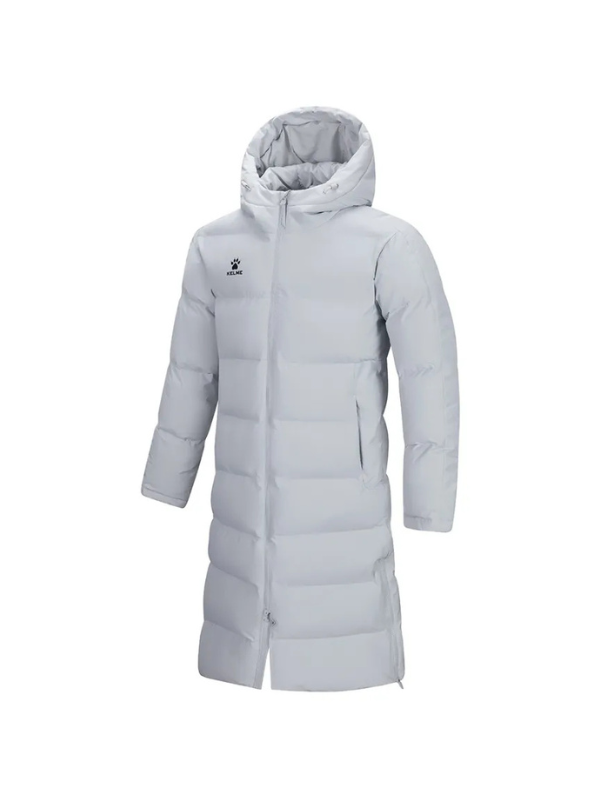 Пуховик KELME Hooded Long Cotton Coat Grey