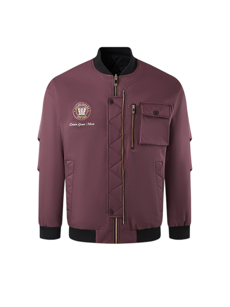 Бомбер KELME Reversible Baseball Jacket Burgundy