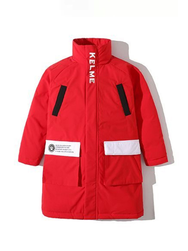 Детский пуховик KELME Boys Mid-Length Down Jacket Red