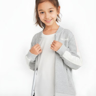 Детский бомбер KELME Cardigan Sweater For Girls Grey - Детский бомбер KELME Cardigan Sweater For Girls Grey