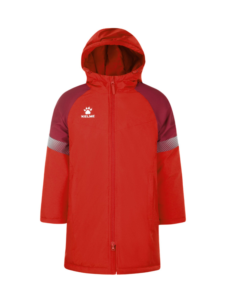 Детская куртка KELME Children's Hooded Long Cotton Jacket Red