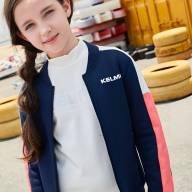 Детский бомбер KELME Cardigan Sweater For Girls Dark Blue - Детский бомбер KELME Cardigan Sweater For Girls Dark Blue