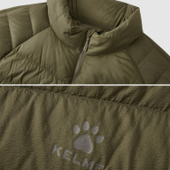 Пуховик KELME Lightweight Stand-up Collar Down Jacket Khaki - Пуховик KELME Lightweight Stand-up Collar Down Jacket Khaki