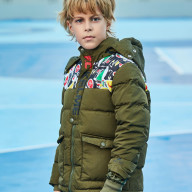 Детский пуховик KELME Boy's Down Jacket Dark Green - Детский пуховик KELME Boy's Down Jacket Dark Green