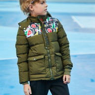 Детский пуховик KELME Boy's Down Jacket Dark Green - Детский пуховик KELME Boy's Down Jacket Dark Green