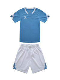 Детская футбольная форма KELME Short Sleeve Football Uniform (Light Blue/White)