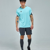Футбольная форма KELME Short-Sleeved Football Suit (Light Blue/Dark Blue) - Футбольная форма KELME Short-Sleeved Football Suit (Light Blue/Dark Blue)