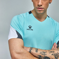 Футбольная форма KELME Short-Sleeved Football Suit (Light Blue/Dark Blue) - Футбольная форма KELME Short-Sleeved Football Suit (Light Blue/Dark Blue)