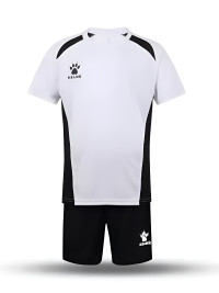 Детская футбольная форма KELME Short Sleeve Football Kid Set (White/Black)