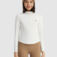 Лонгслив KELME Half-Open Long-Sleeved T-shirt White - Лонгслив KELME Half-Open Long-Sleeved T-shirt White