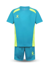 Детская футбольная форма KELME Short Sleeve Football Kid Set Light Blue