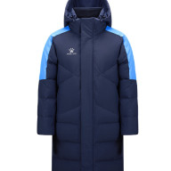 Детский пуховик KELME Hildren's Long Down Jacket Dark Blue - Детский пуховик KELME Hildren's Long Down Jacket Dark Blue