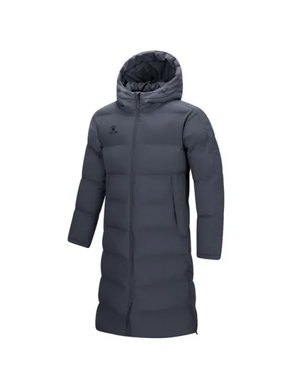 Пуховик KELME Hooded Long Cotton Coat Dark Grey
