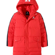 Детский пуховик KELME Boy's Mid-Length Down Jacket Red - Детский пуховик KELME Boy's Mid-Length Down Jacket Red