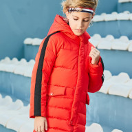 Детский пуховик KELME Boy's Mid-Length Down Jacket Red - Детский пуховик KELME Boy's Mid-Length Down Jacket Red